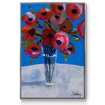 Poppies - Floater Framed Canvas Print
