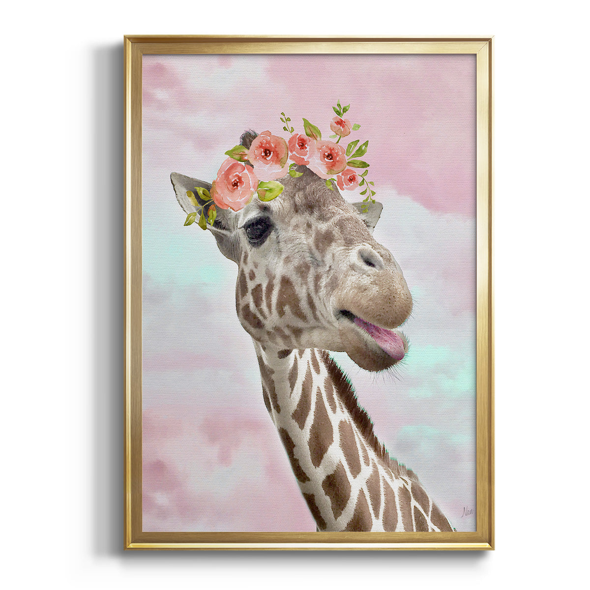 Floral Fun I - Modern Framed Canvas Print