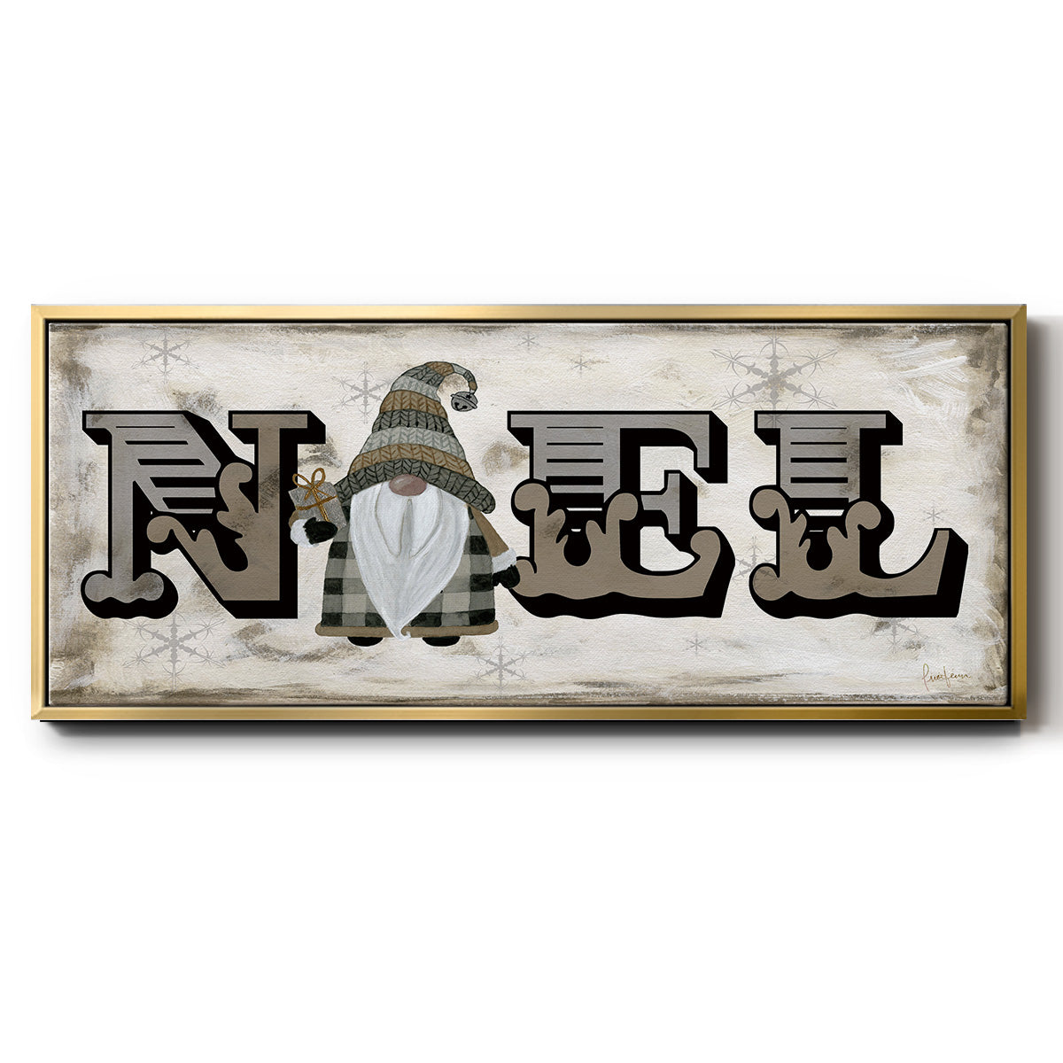 Winter Wonderland Friend Noel - Floater Framed Canvas Print