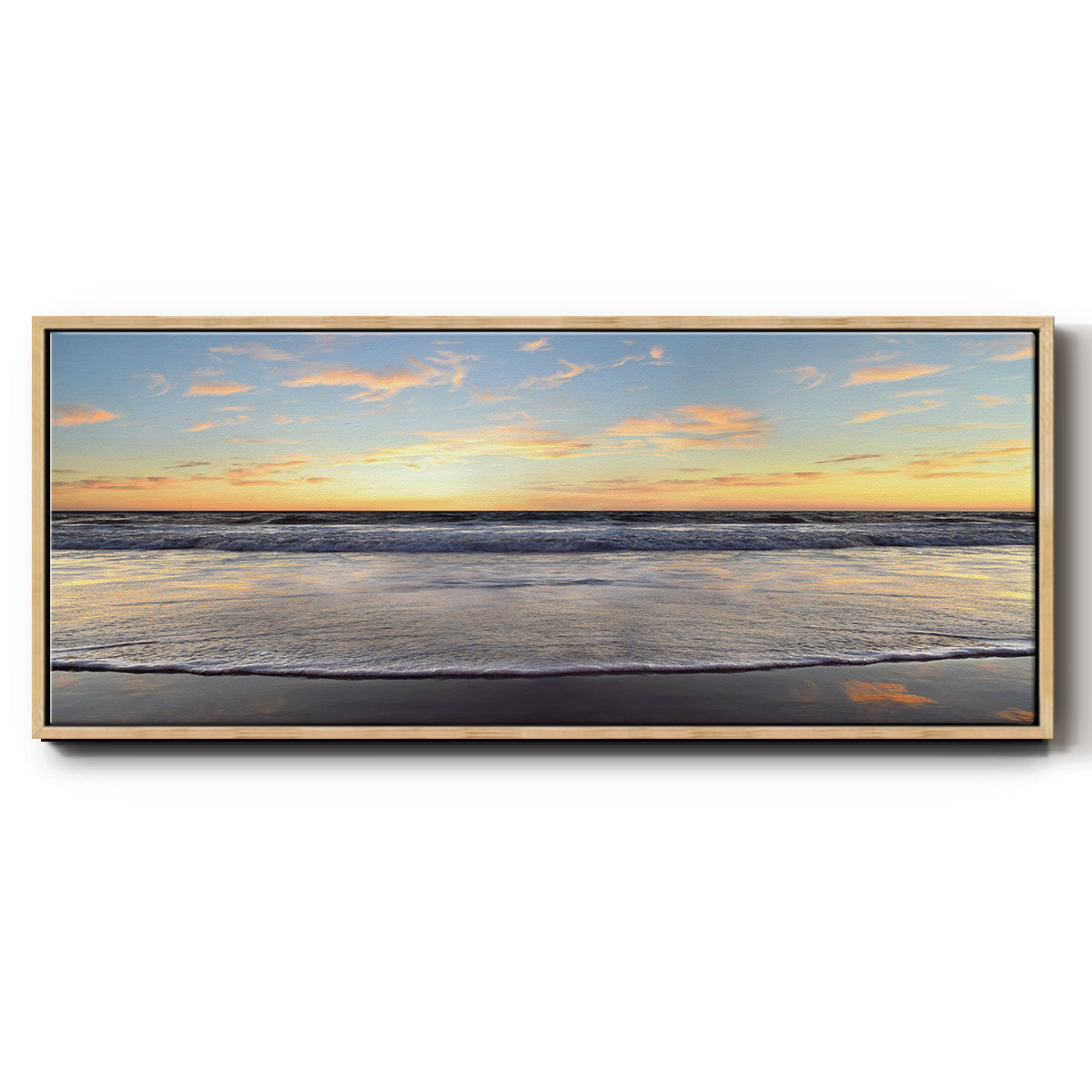 Evening on Venice Beach - Floater Framed Canvas Print