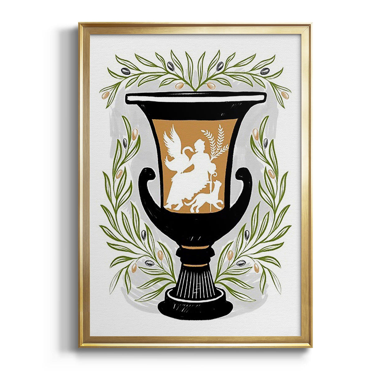 Greek Vases I - Modern Framed Canvas Print