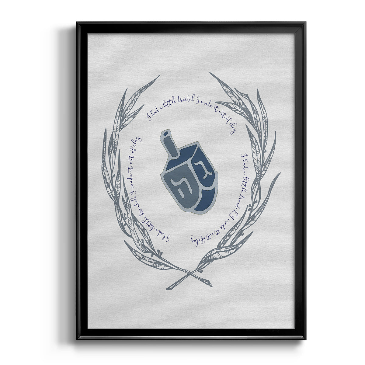 Hanukkah Dreidel - Modern Framed Canvas Print