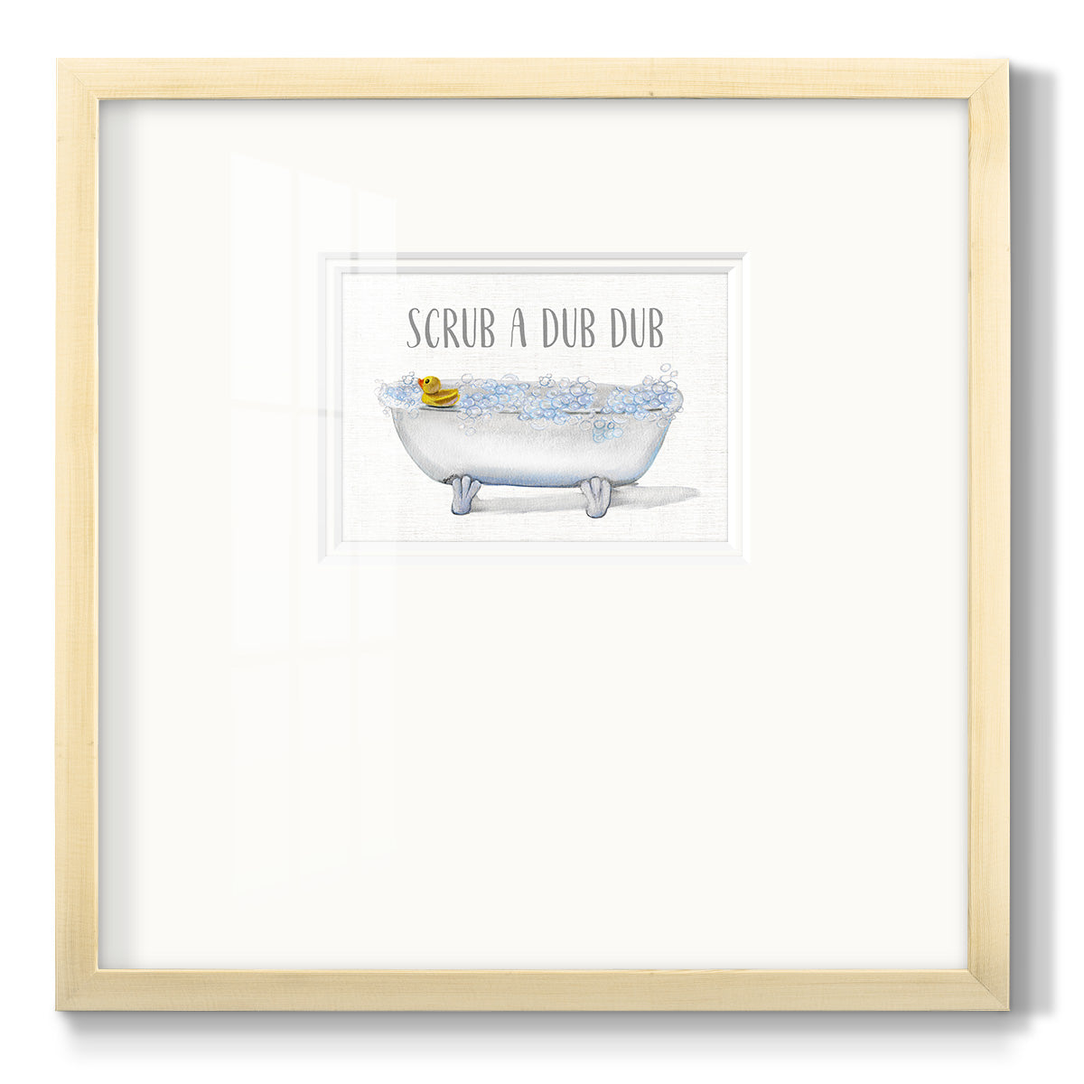 Scrub a Dub - Double Matboard Framed Print