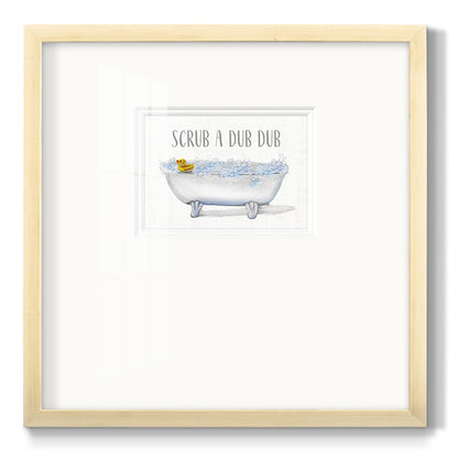 Scrub a Dub - Double Matboard Framed Print