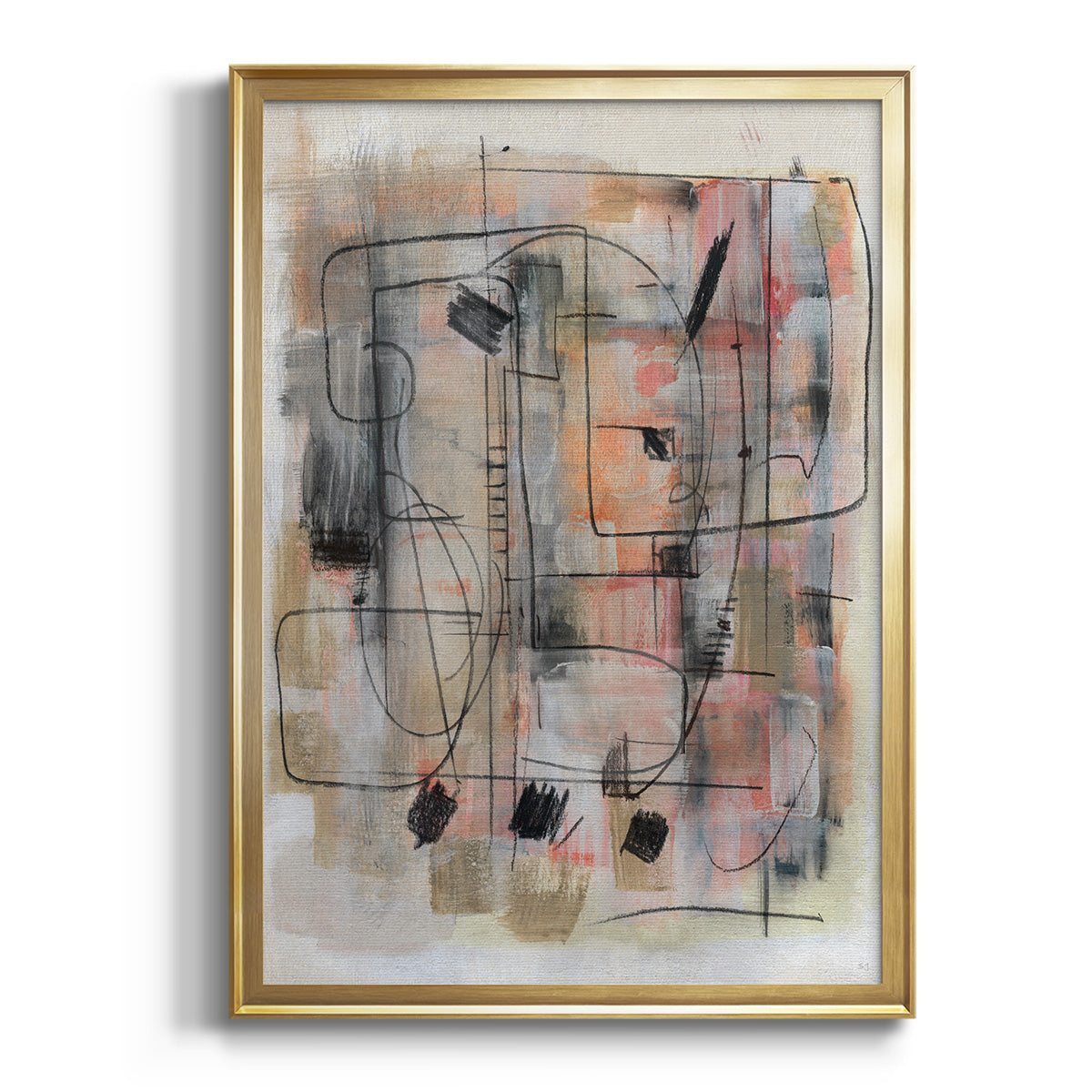 Walled City - Modern Framed Canvas Print