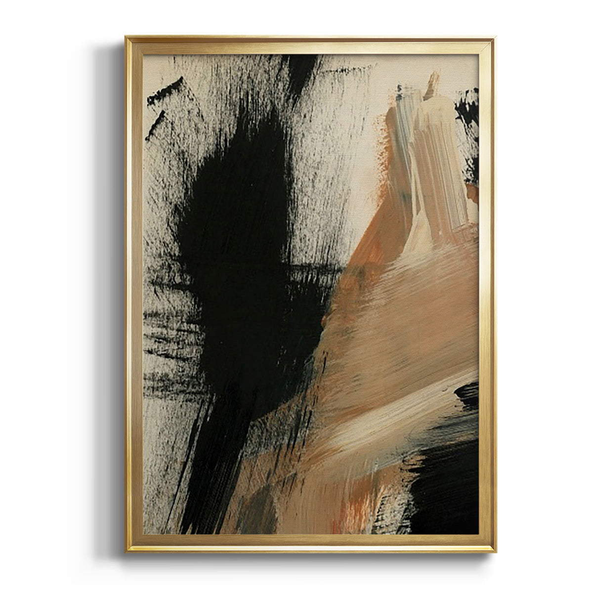 Baked Paintstrokes I - Modern Framed Canvas Print