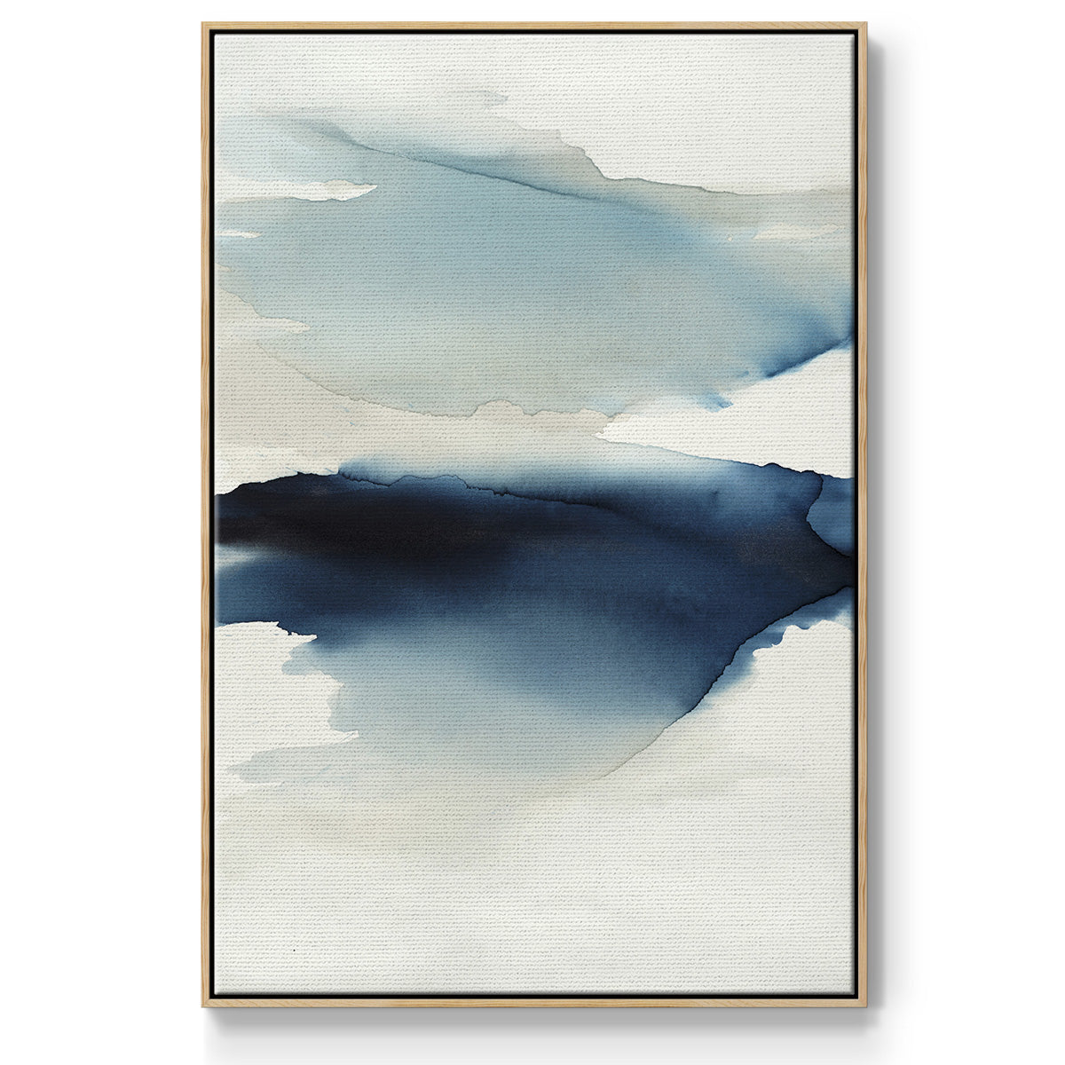 Waves I - Framed Premium Gallery Wrapped Canvas L Frame - Ready to Hang