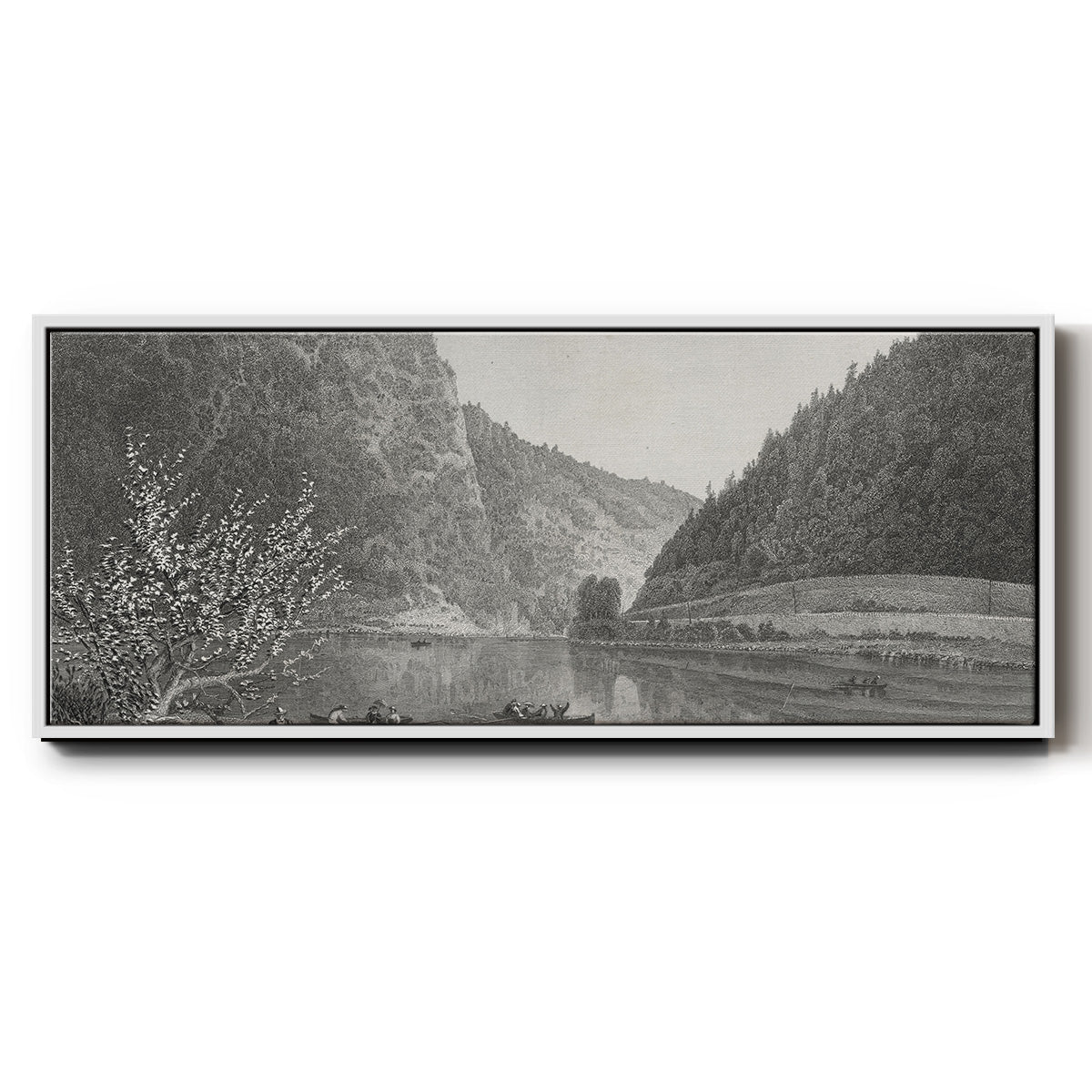 Delaware Water Gap - Floater Framed Canvas Print