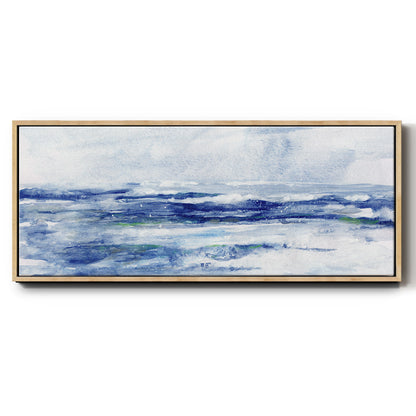 Soft Ocean Waters II - Floater Framed Canvas Print