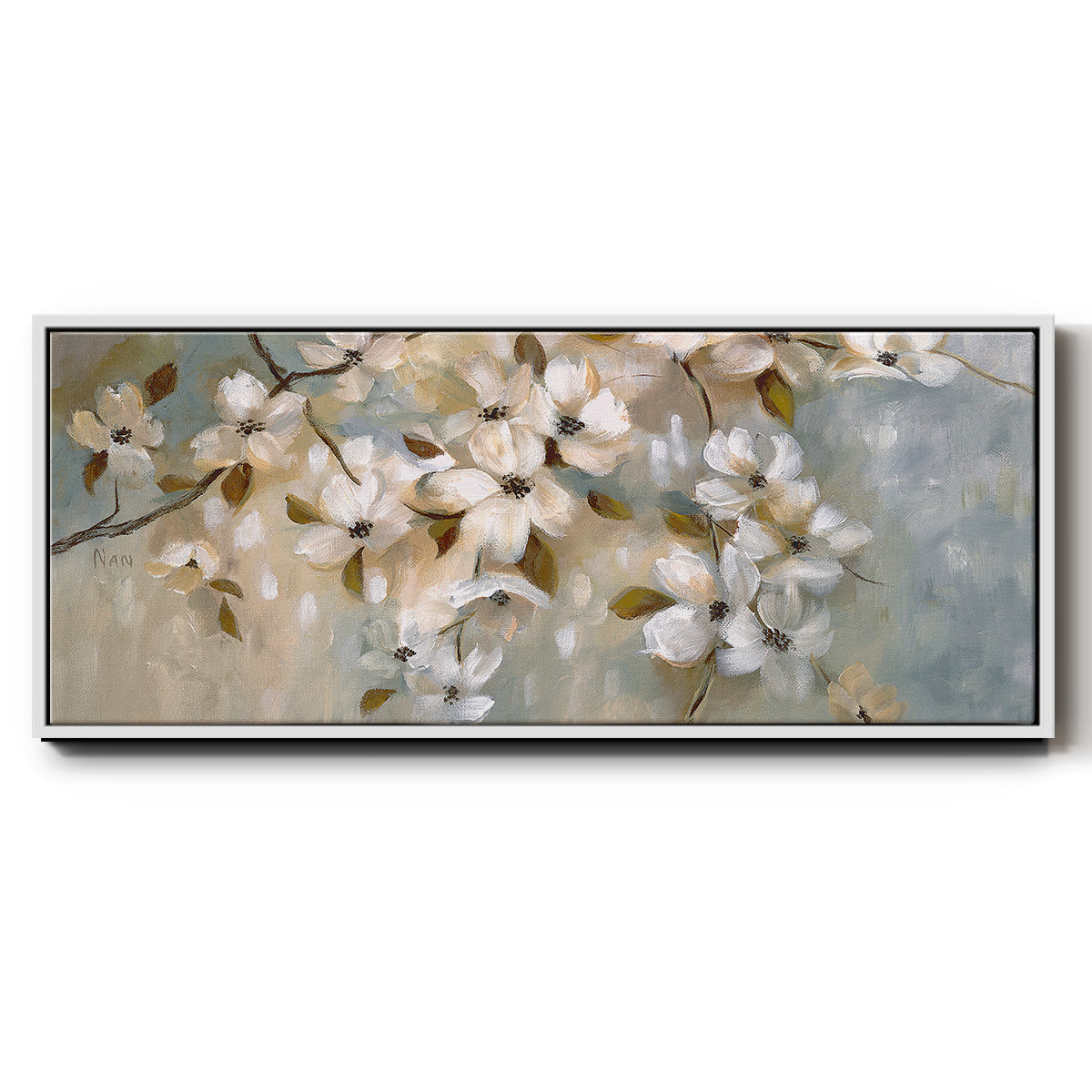 Blossoms of May - Floater Framed Canvas Print