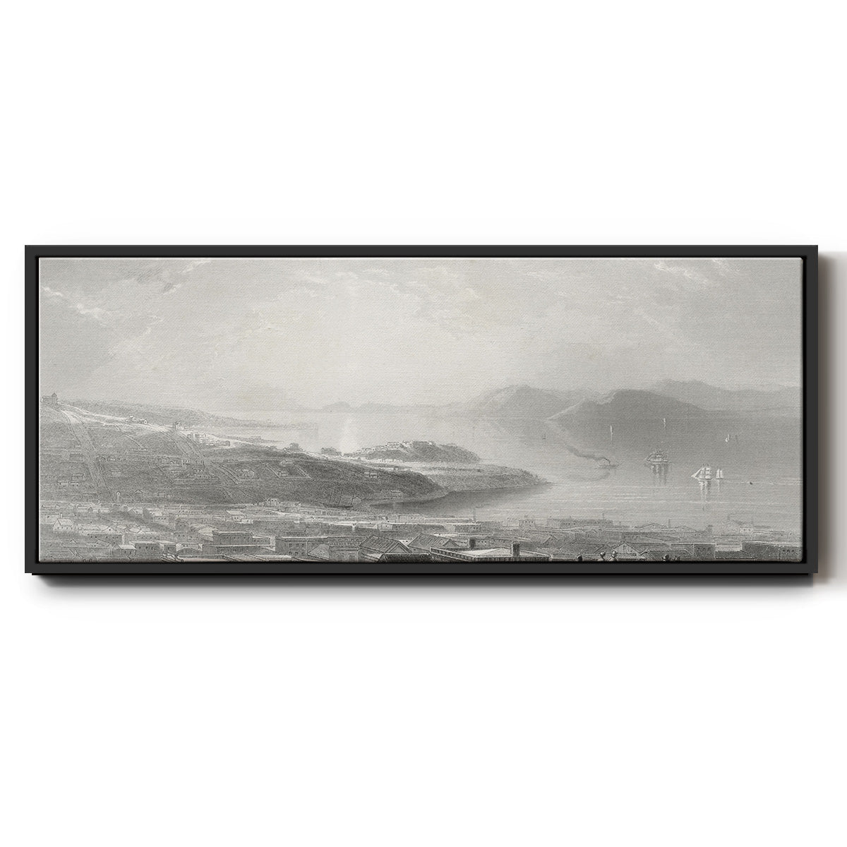 Golden Gate - Floater Framed Canvas Print