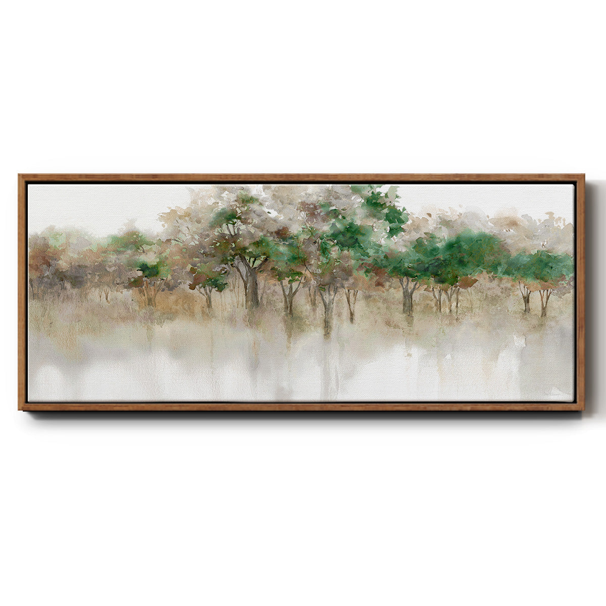 Subtle Meadow Reflections - Floater Framed Canvas Print