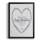 Hanukkah Heart - Modern Framed Canvas Print