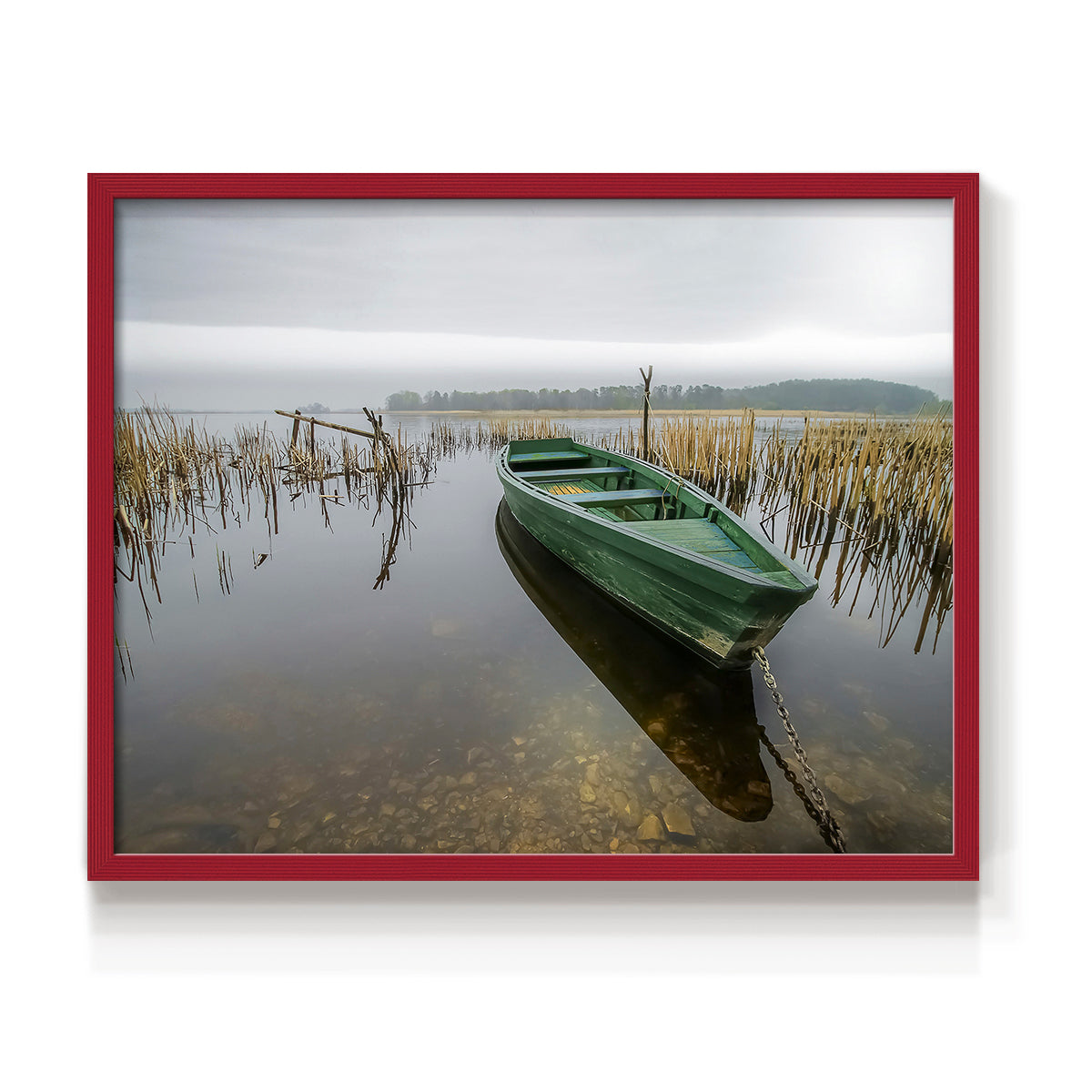 Green One - Restickable Framed Art Print