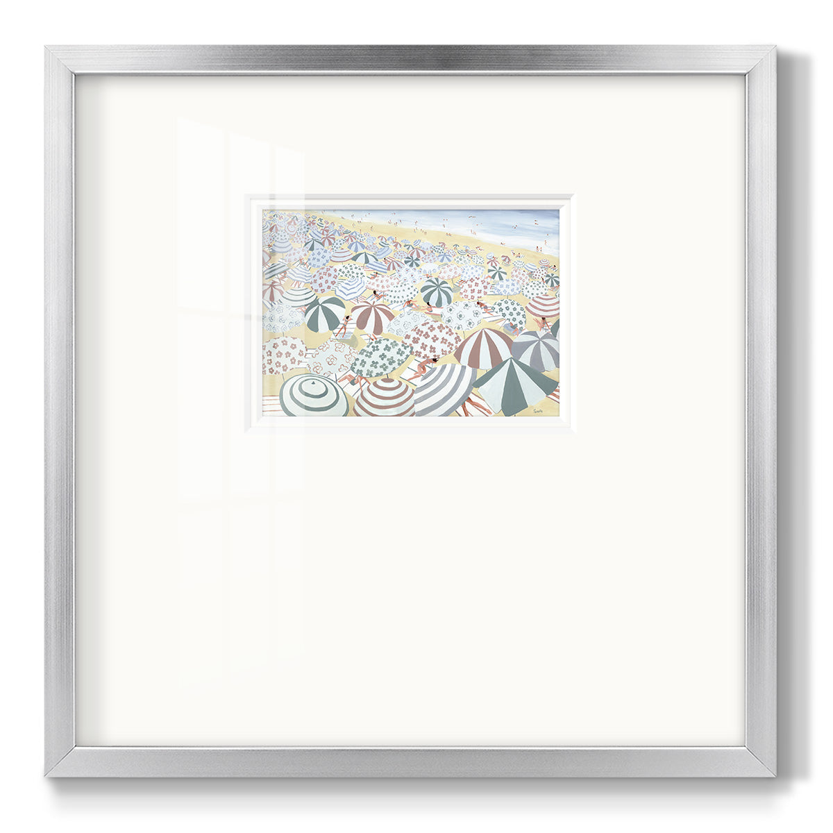 Subtle Beach- Premium Framed Print Double Matboard