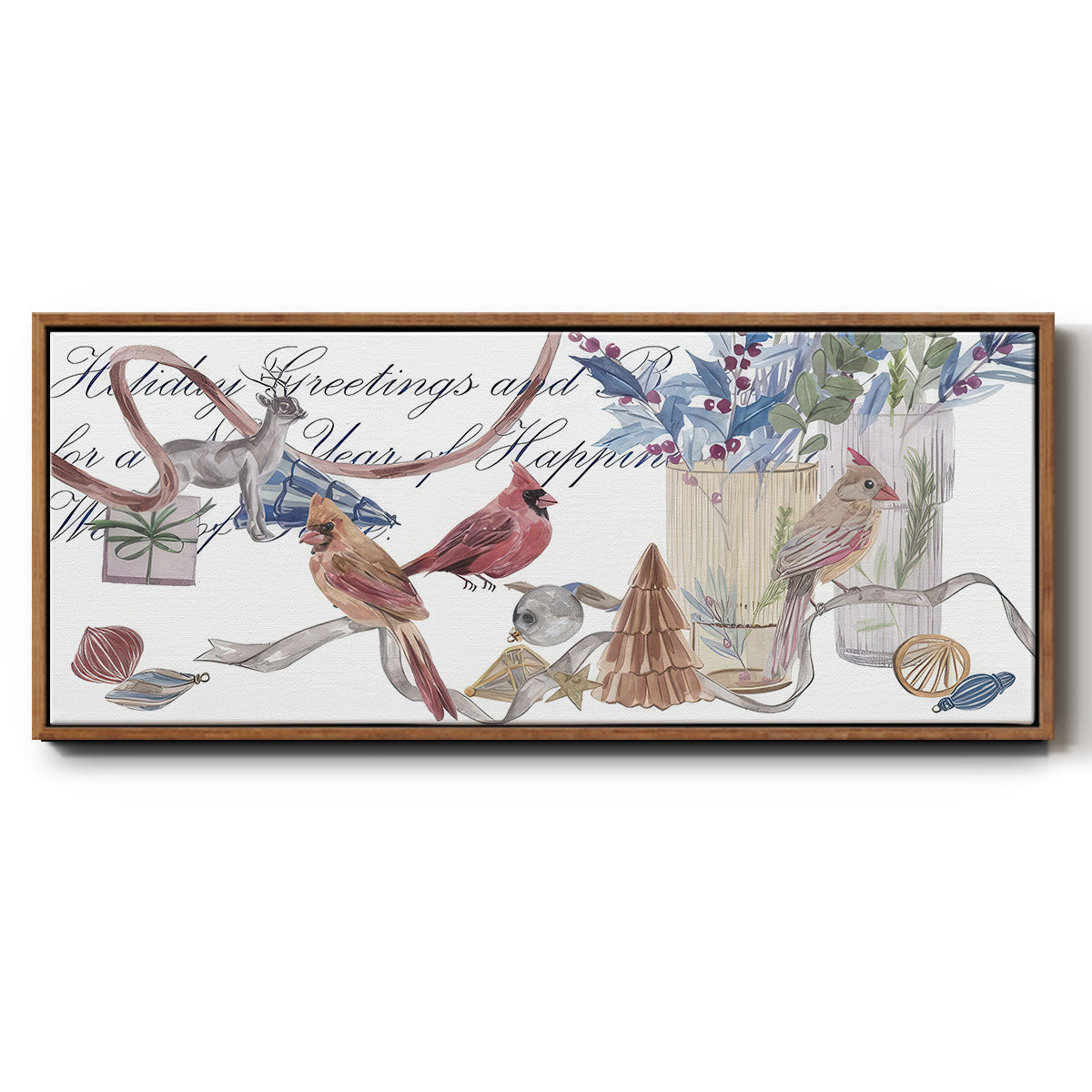 Warm Wishes Collection D - Floater Framed Canvas Print