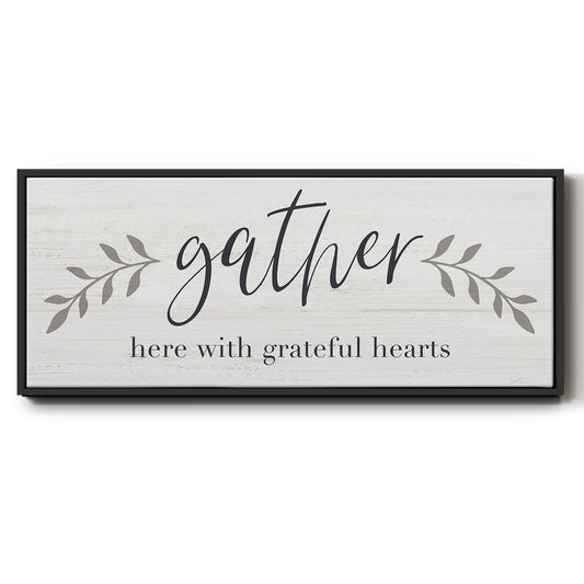 Grateful Hearts - Floater Framed Canvas Print