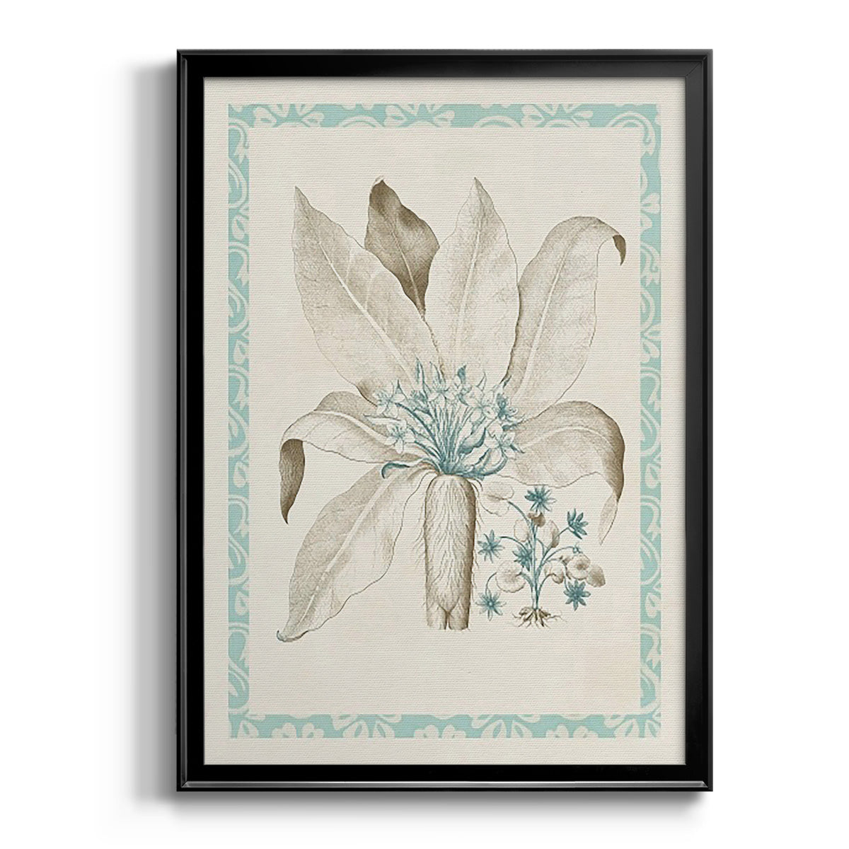 Willow Blue Besler V - Modern Framed Canvas Print