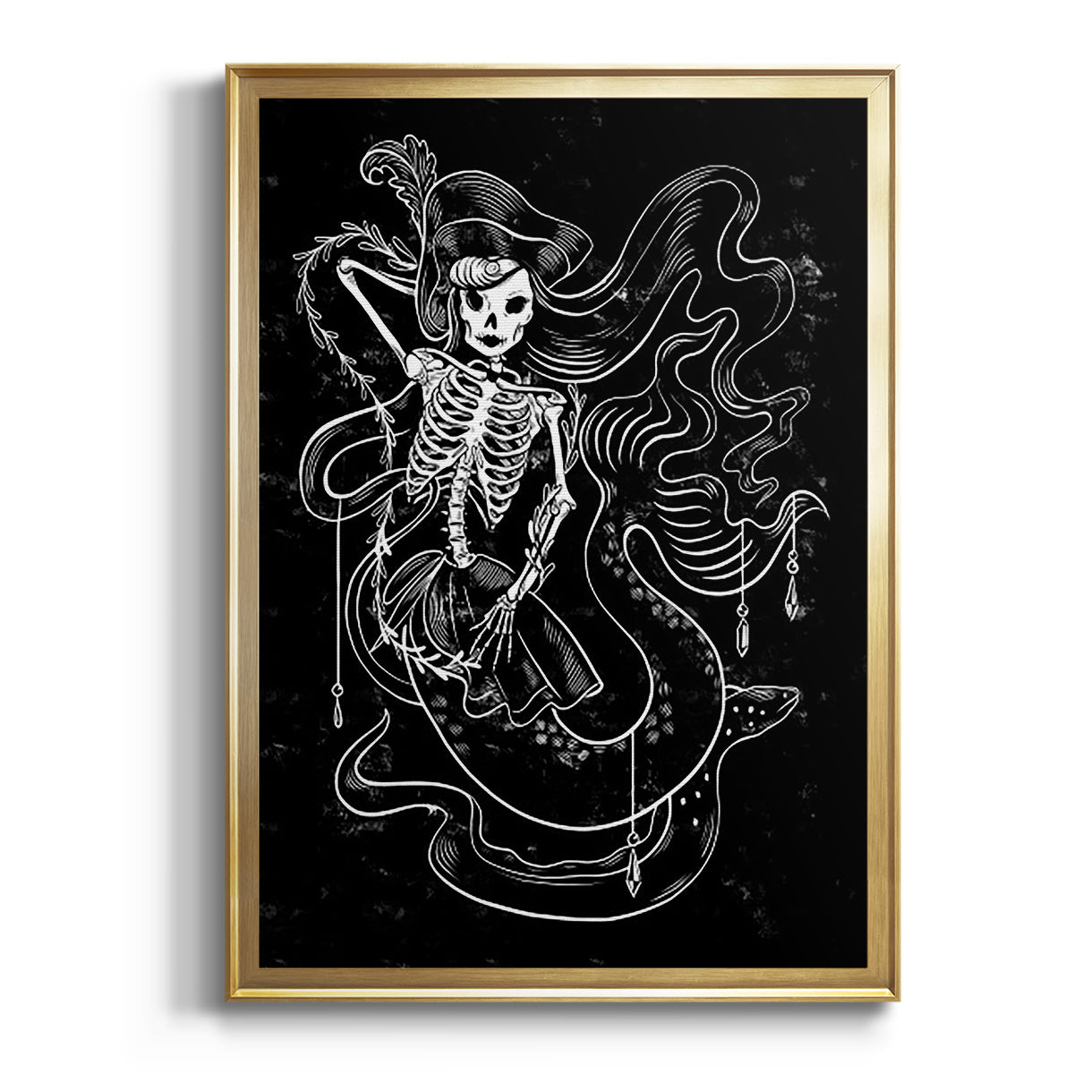 Pirate Mermaids II - Modern Framed Canvas Print