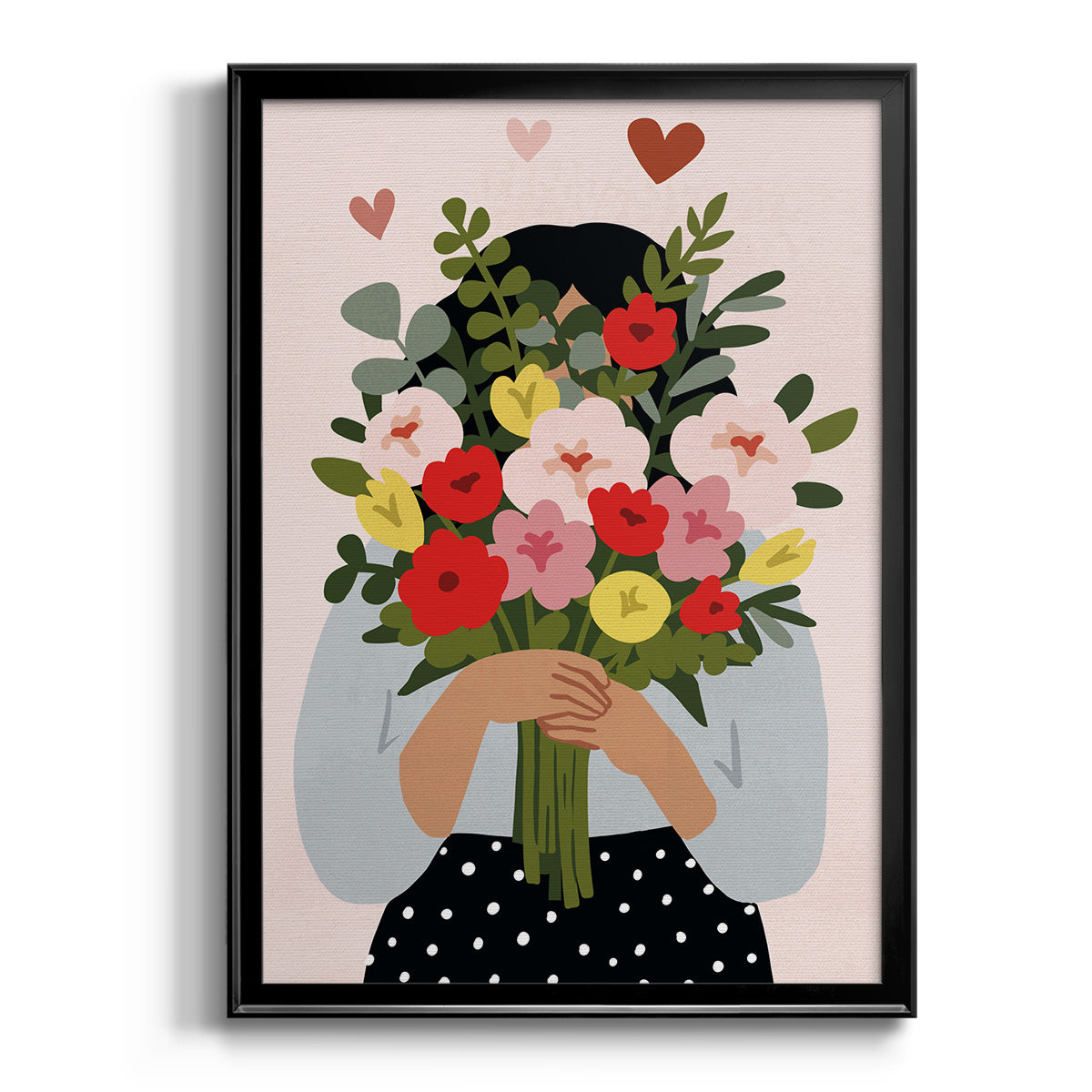 Darling Valentine Collection B - Modern Framed Canvas Print