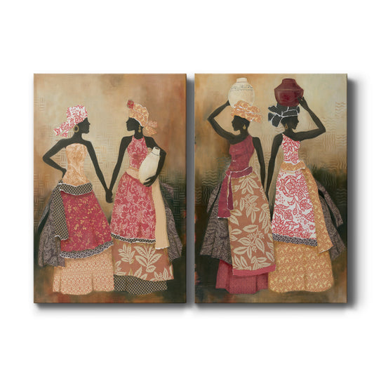 Village Women I Premium Gallery Wrapped Canvas - Ready to Hang