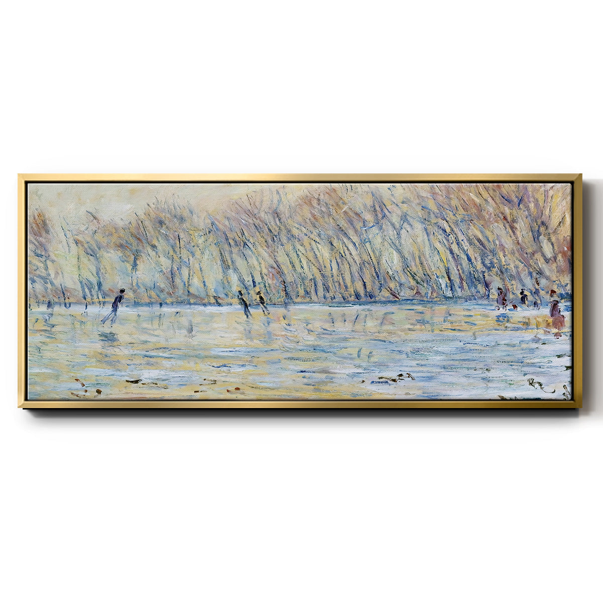 Skaters at Giverny, 1899 - Floater Framed Canvas Print