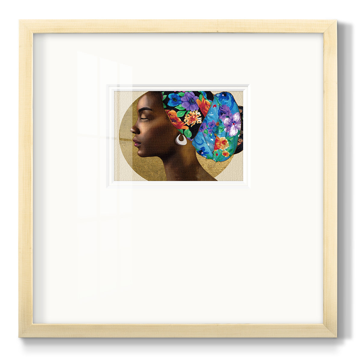 Golden Lady II - Double Matboard Framed Print