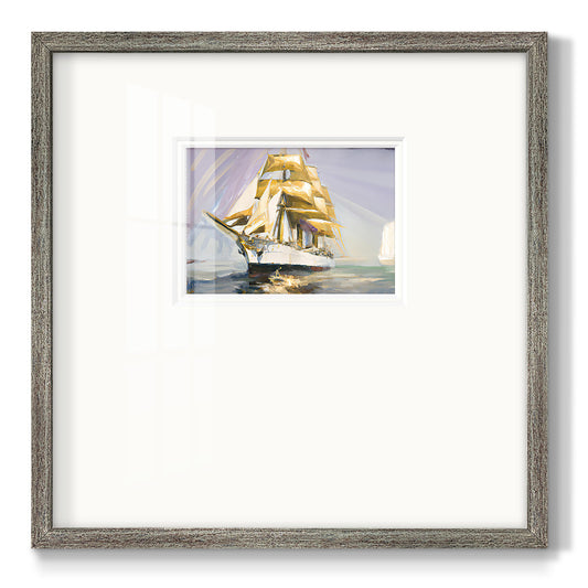 Golden Sail III Premium Framed Print Double Matboard