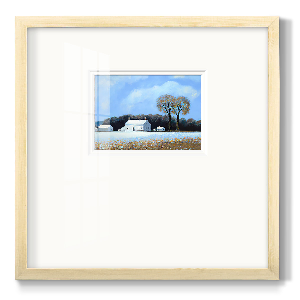 Haverst Barn - Double Matboard Framed Print