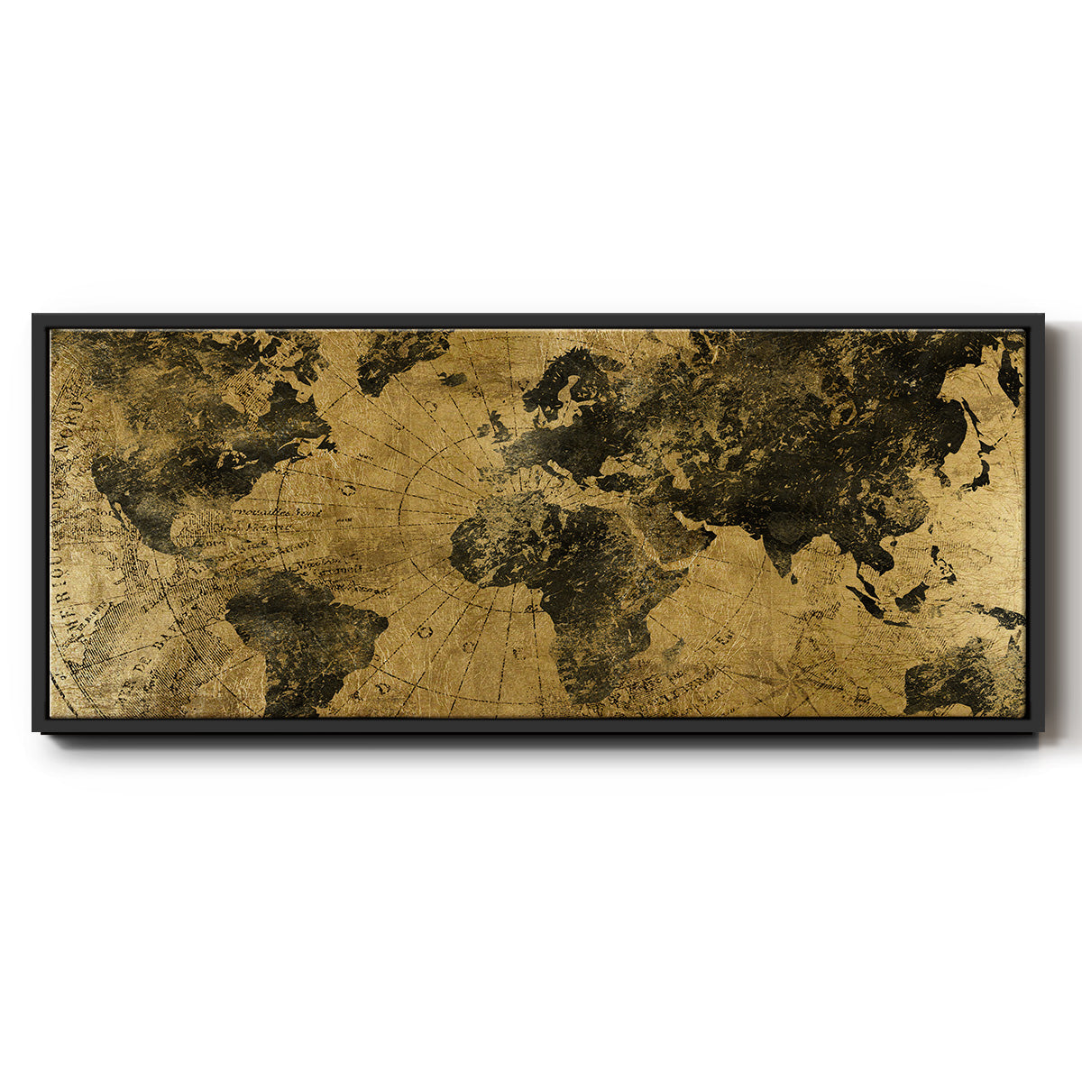 Golden Atlas - Floater Framed Canvas Print