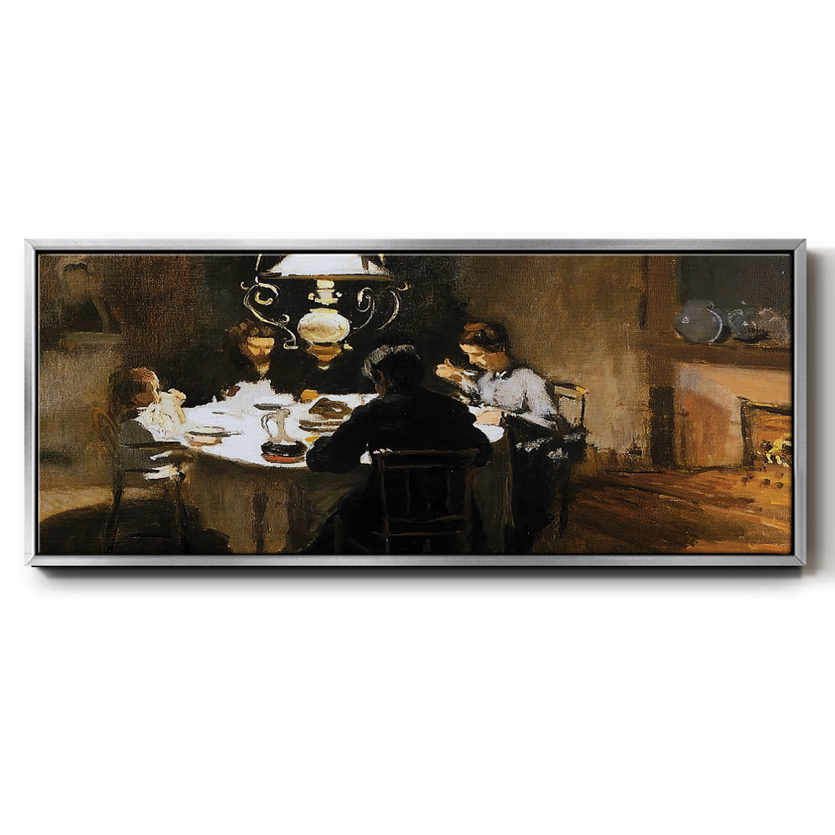 The Dinner, 1868 - Floater Framed Canvas Print