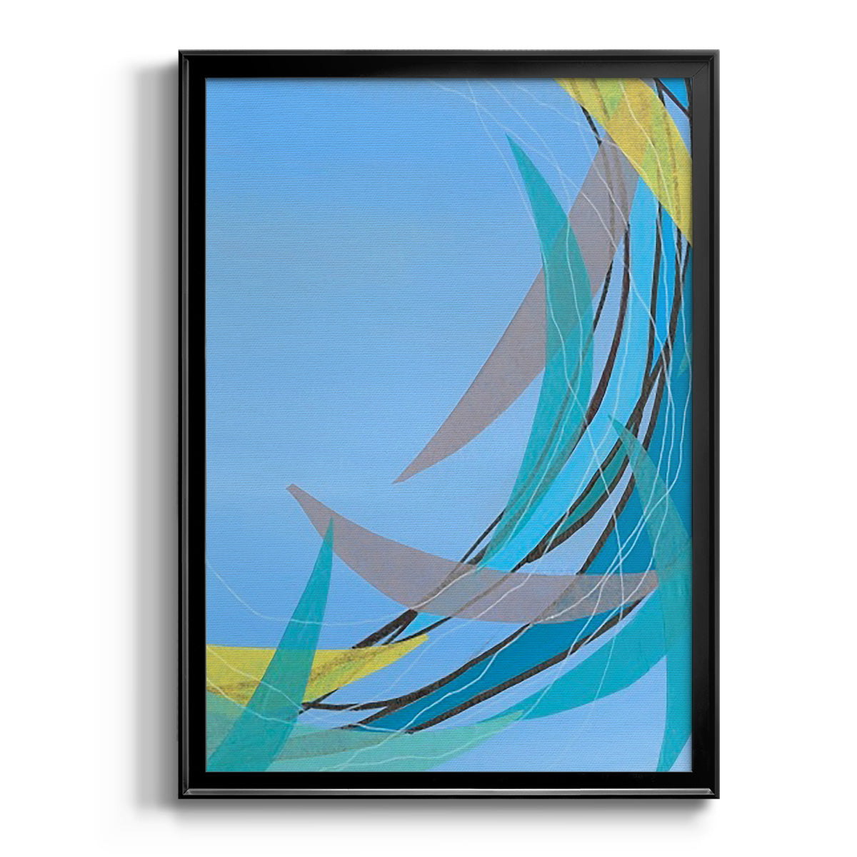 Circulating Flow II - Modern Framed Canvas Print