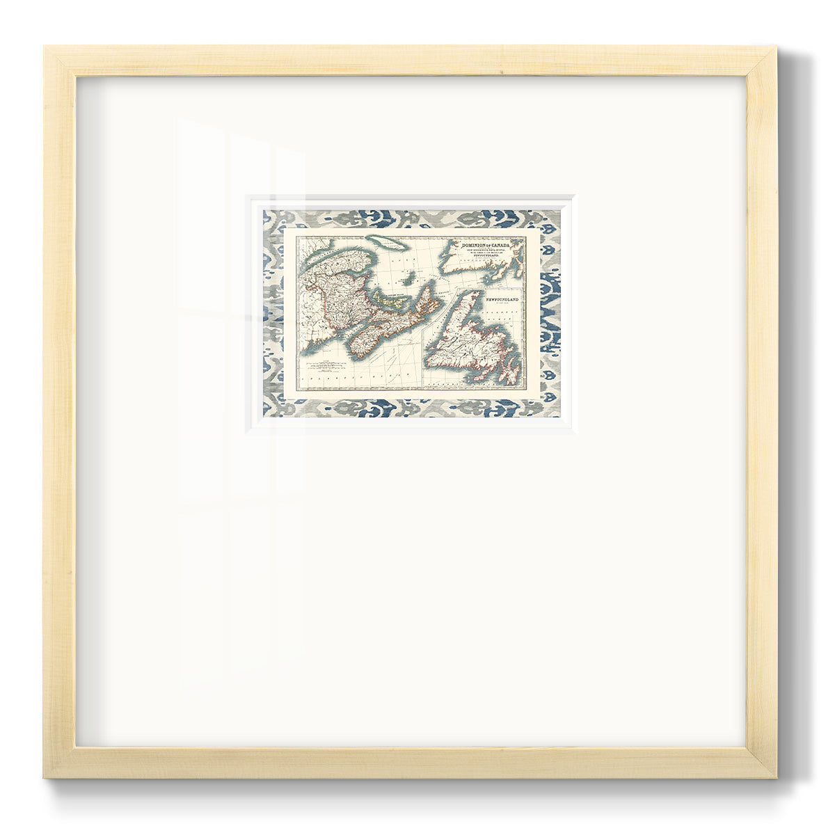 Bordered Map of Canada - Double Matboard Framed Print