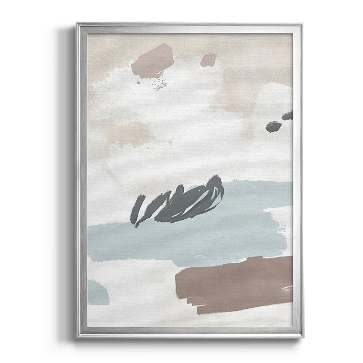 Neutral Wash II - Modern Framed Canvas Print