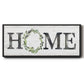 Gray Home Wreath - Floater Framed Canvas Print