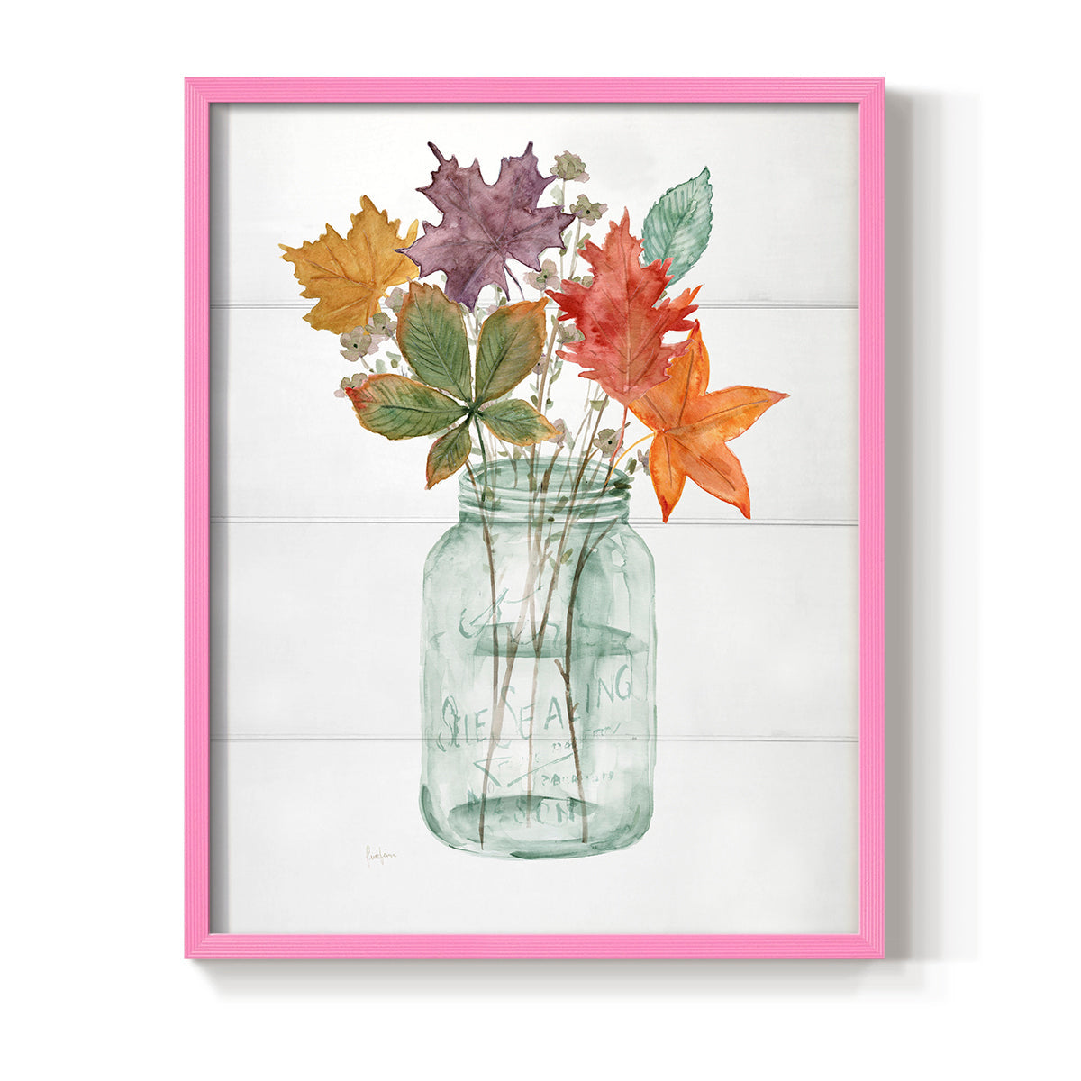 Harvest Home Leaves I - Restickable Framed Art Print