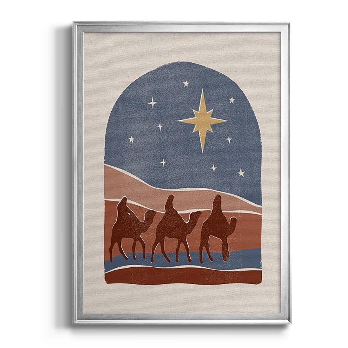 Boho Nativity II - Modern Framed Canvas Print