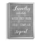 Laundry Schedule - Modern Framed Canvas Print