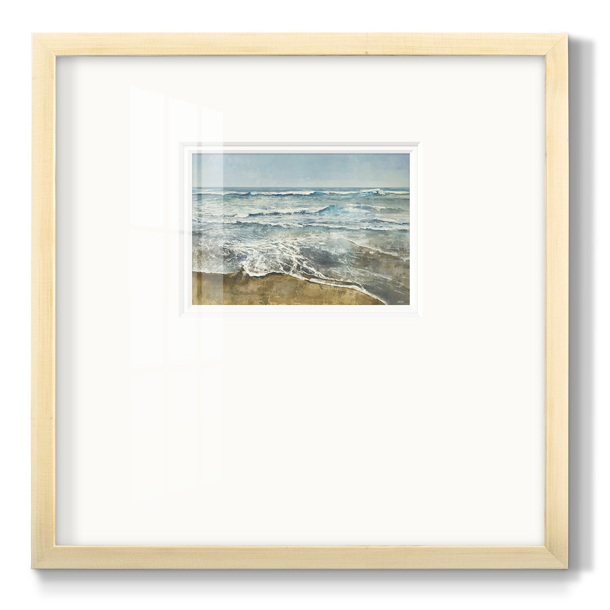 BEACHCOMBING Premium Framed Print Double Matboard