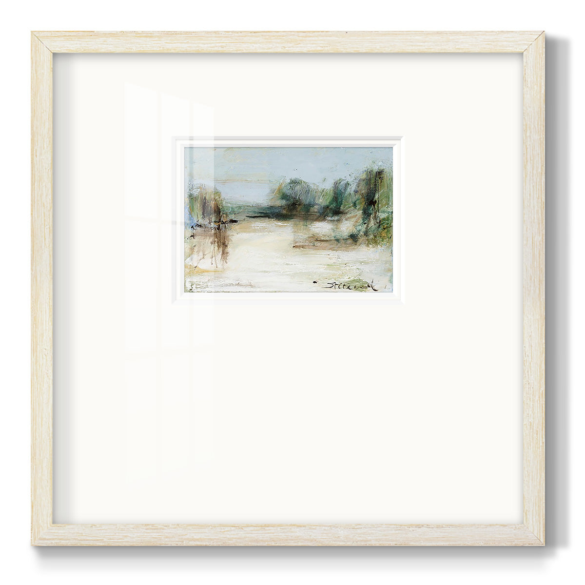 Wintery Horizon III Premium Framed Print Double Matboard