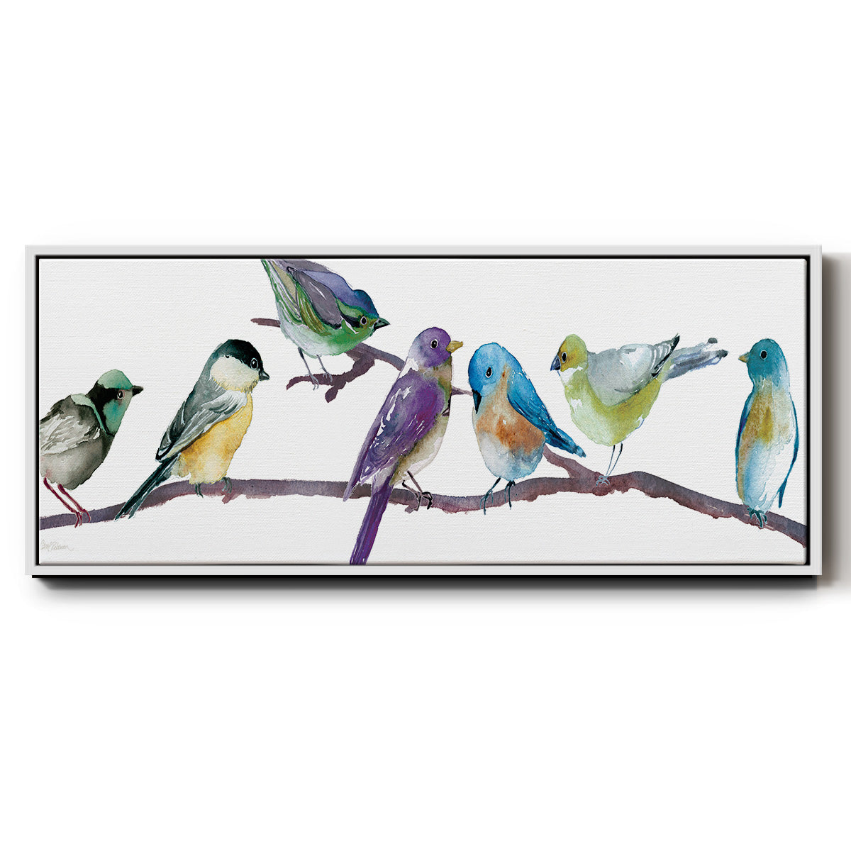 Colorful Spot - Floater Framed Canvas Print