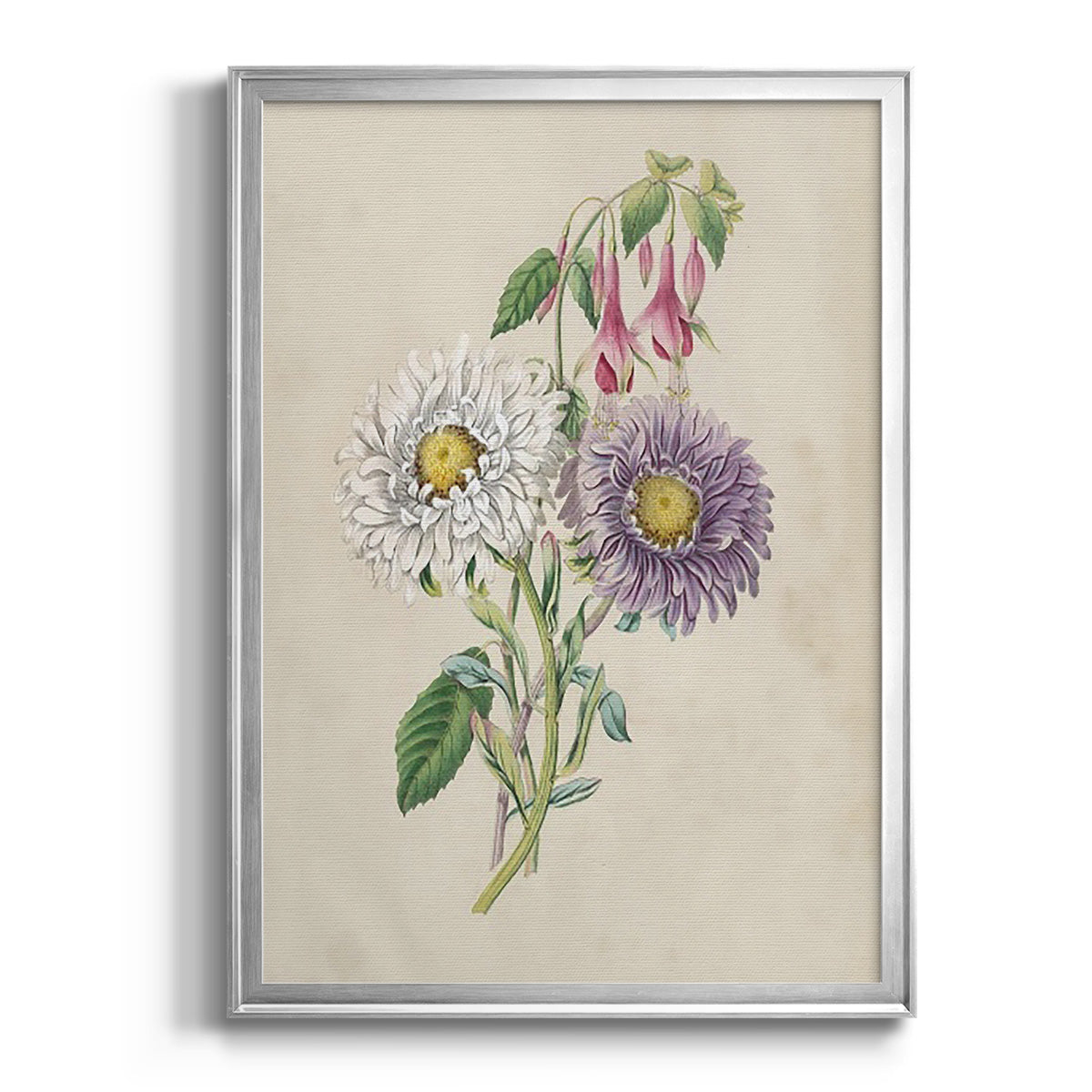 Antique Garden Bouquet III - Modern Framed Canvas Print