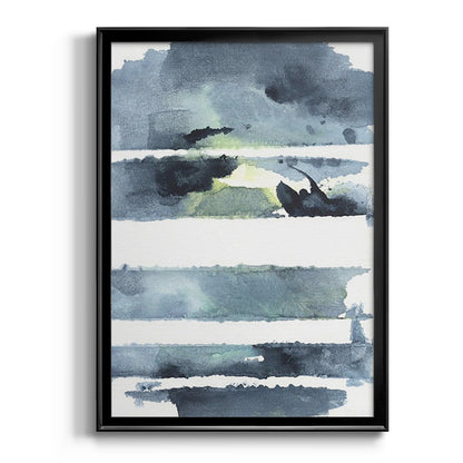 Blue Memories I - Modern Framed Canvas Print