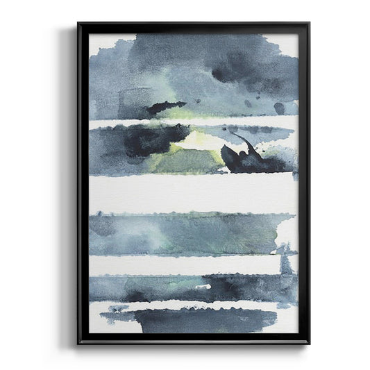 Blue Memories I - Modern Framed Canvas Print