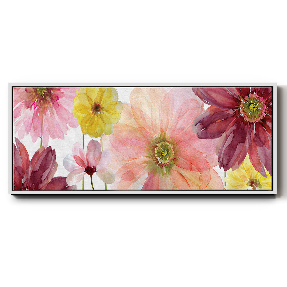 Pop of Pink II - Floater Framed Canvas Print