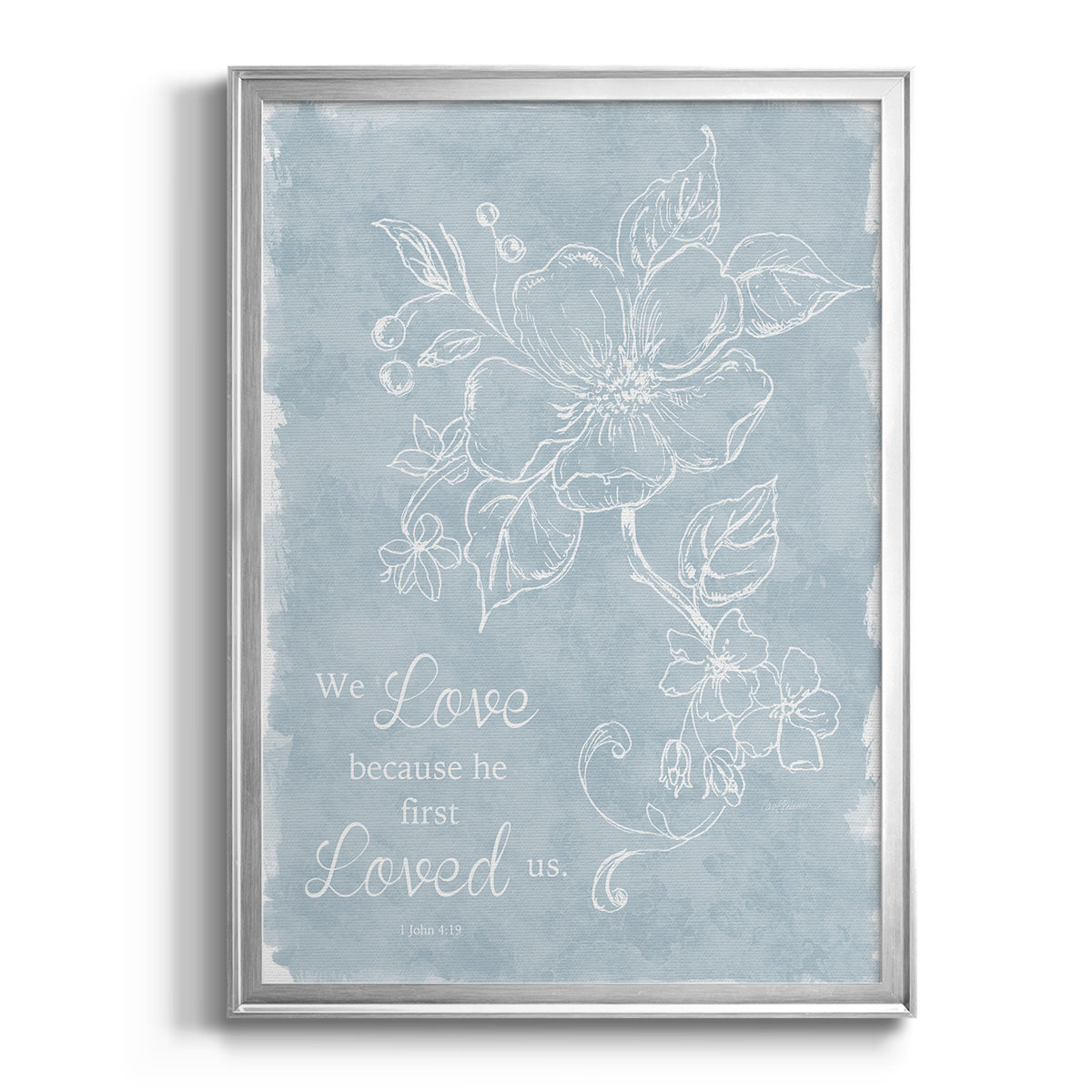 Loved Us First - Modern Framed Canvas Print