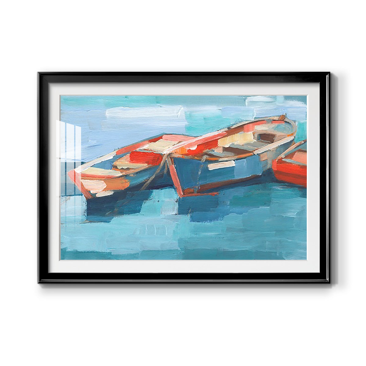 Primary Boats I Premium Framed Print - Ready to Hang