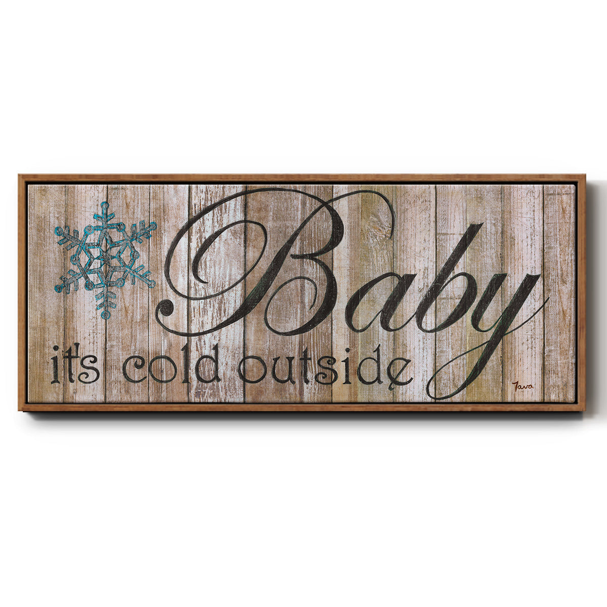 Baby It's Cold - Floater Framed Canvas Print