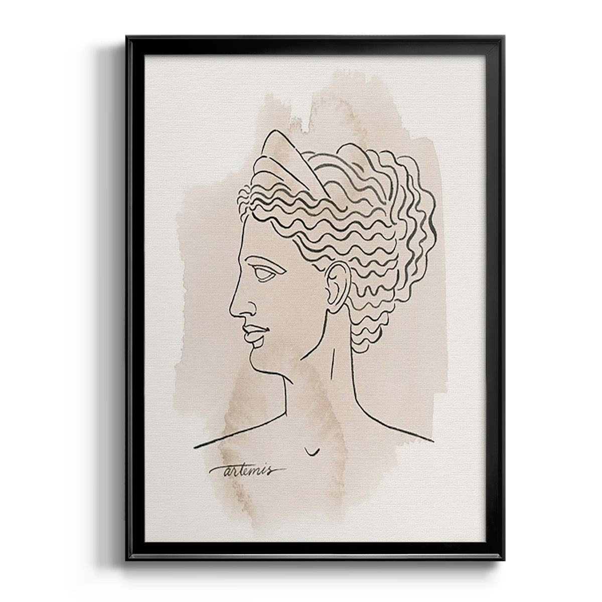 Greek Busts VI - Modern Framed Canvas Print