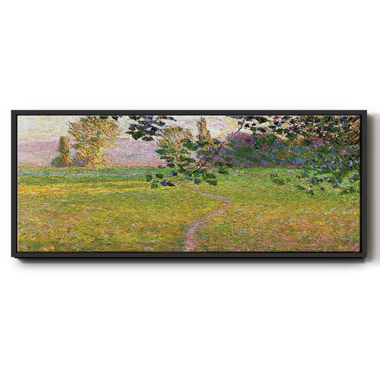 Morning Landscape, Giverny, 1888 - Floater Framed Canvas Print